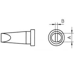 Weller Mejsel-lödspets 1,6x0,7 mm