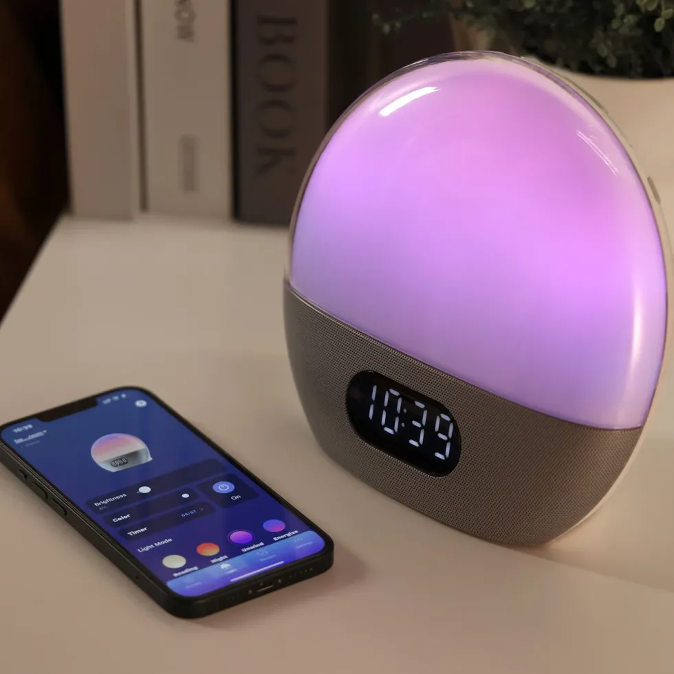 WiiM Wake-up light med väckarklocka