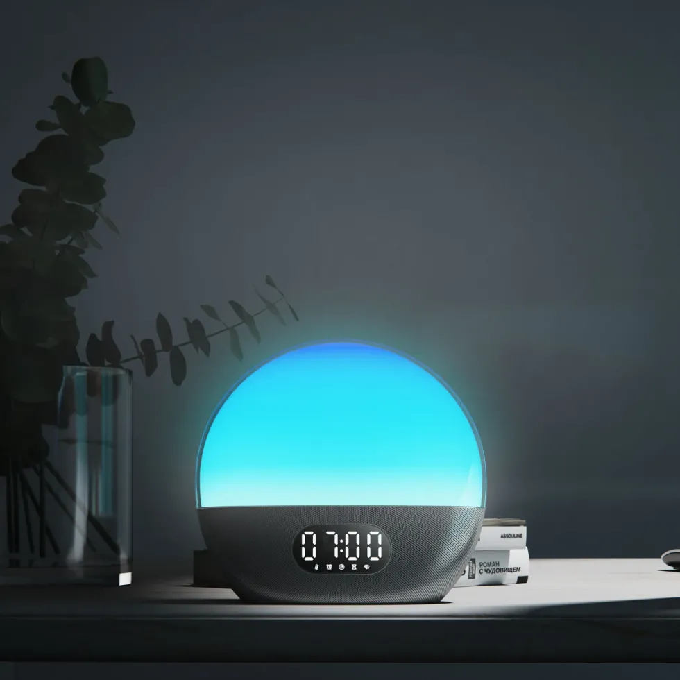 WiiM Wake-up light med väckarklocka