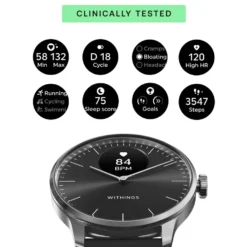 Withings Scanwatch Light Smartklocka med klassisk urtavla 37 mm Svart