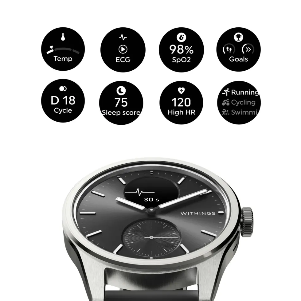 Withings Scanwatch 2 Smartklocka med klassisk urtavla 42 mm