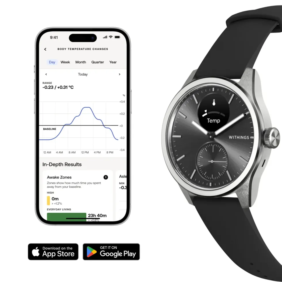 Withings Scanwatch 2 Smartklocka med klassisk urtavla 42 mm