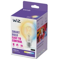 WiZ Clear Filament G95 Smart LED-lampa E27 806 lm