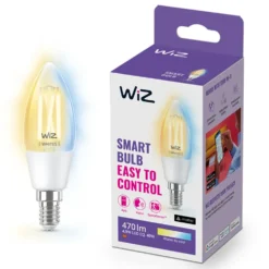 WiZ Clear Filament-kronljus C35 Smart LED-lampa E14 470 lm
