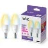 WiZ C37 Smart LED-lampa E14 470 lm 2-pack