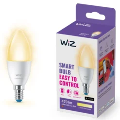 WiZ Varmvit C37 Smart LED-lampa E14 470 lm