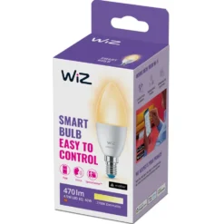 WiZ Varmvit C37 Smart LED-lampa E14 470 lm