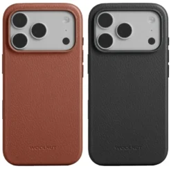 WOOLNUT Läderfodral för iPhone 17 Pro Svart