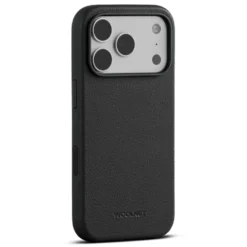 WOOLNUT Läderfodral för iPhone 17 Pro Svart