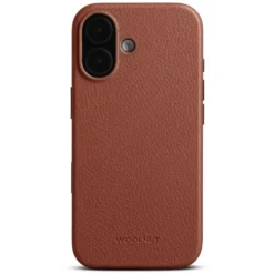 WOOLNUT Läderfodral för iPhone 17 Cognac