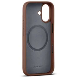 WOOLNUT Läderfodral för iPhone 17 Cognac