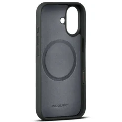 WOOLNUT Läderfodral för iPhone 17 Svart