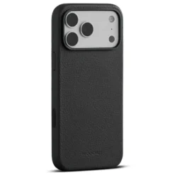 WOOLNUT Läderfodral för iPhone 17 Pro Max Svart