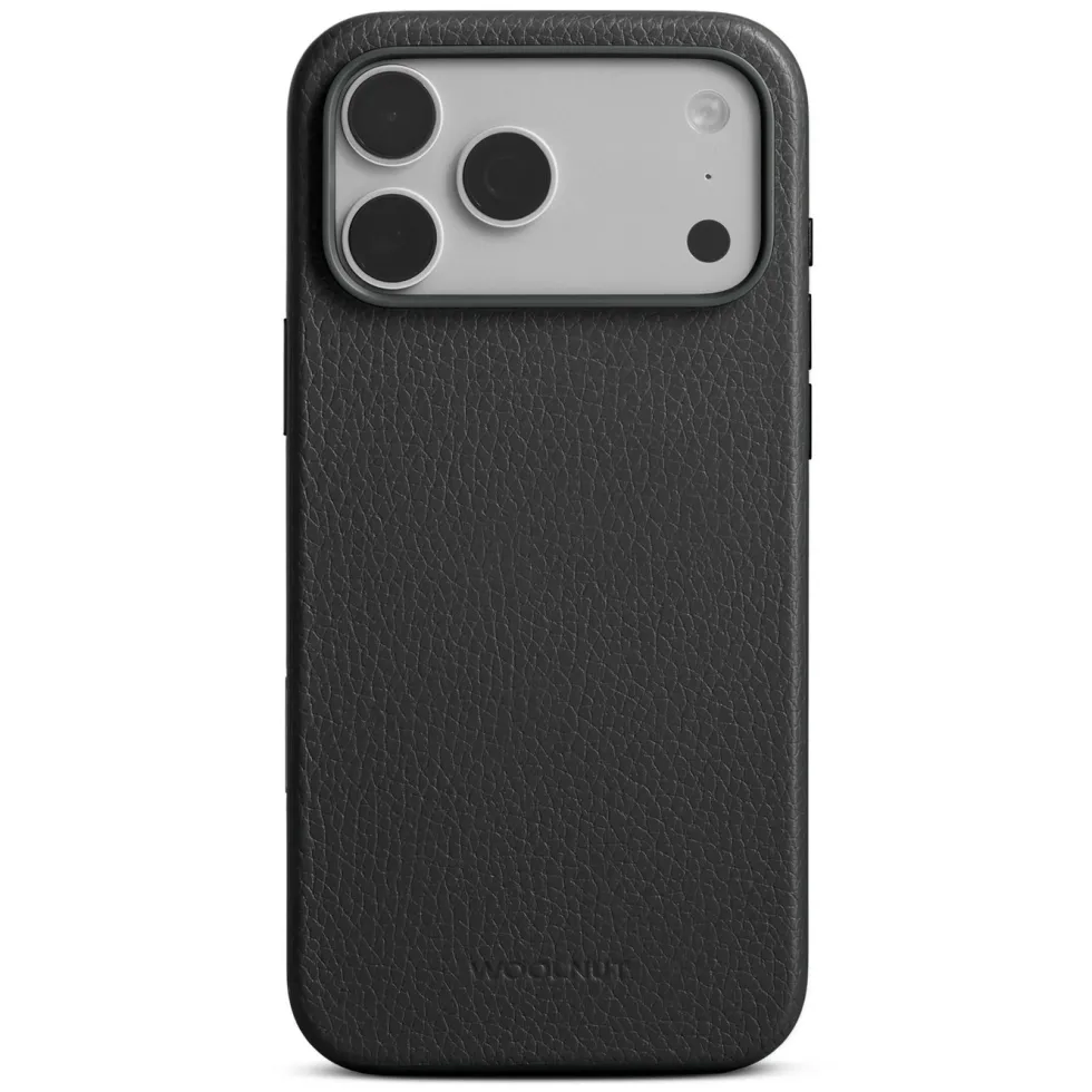 WOOLNUT Läderfodral för iPhone 17 Pro Max Svart