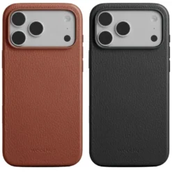WOOLNUT Läderfodral för iPhone 17 Pro Max Svart