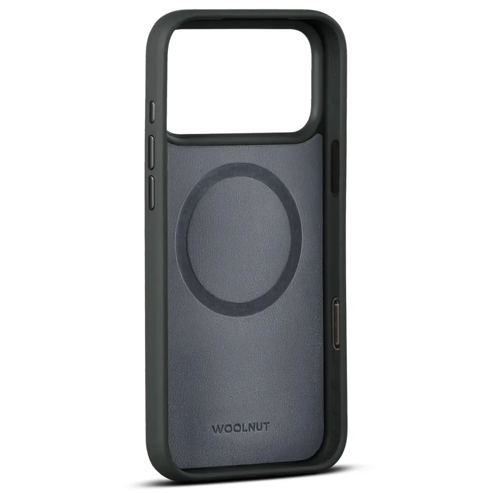 WOOLNUT Läderfodral för iPhone 17 Pro Max Svart