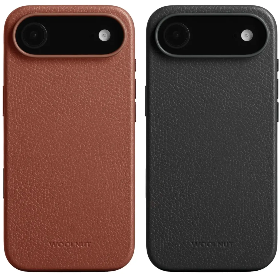 WOOLNUT Läderfodral för iPhone Air Svart