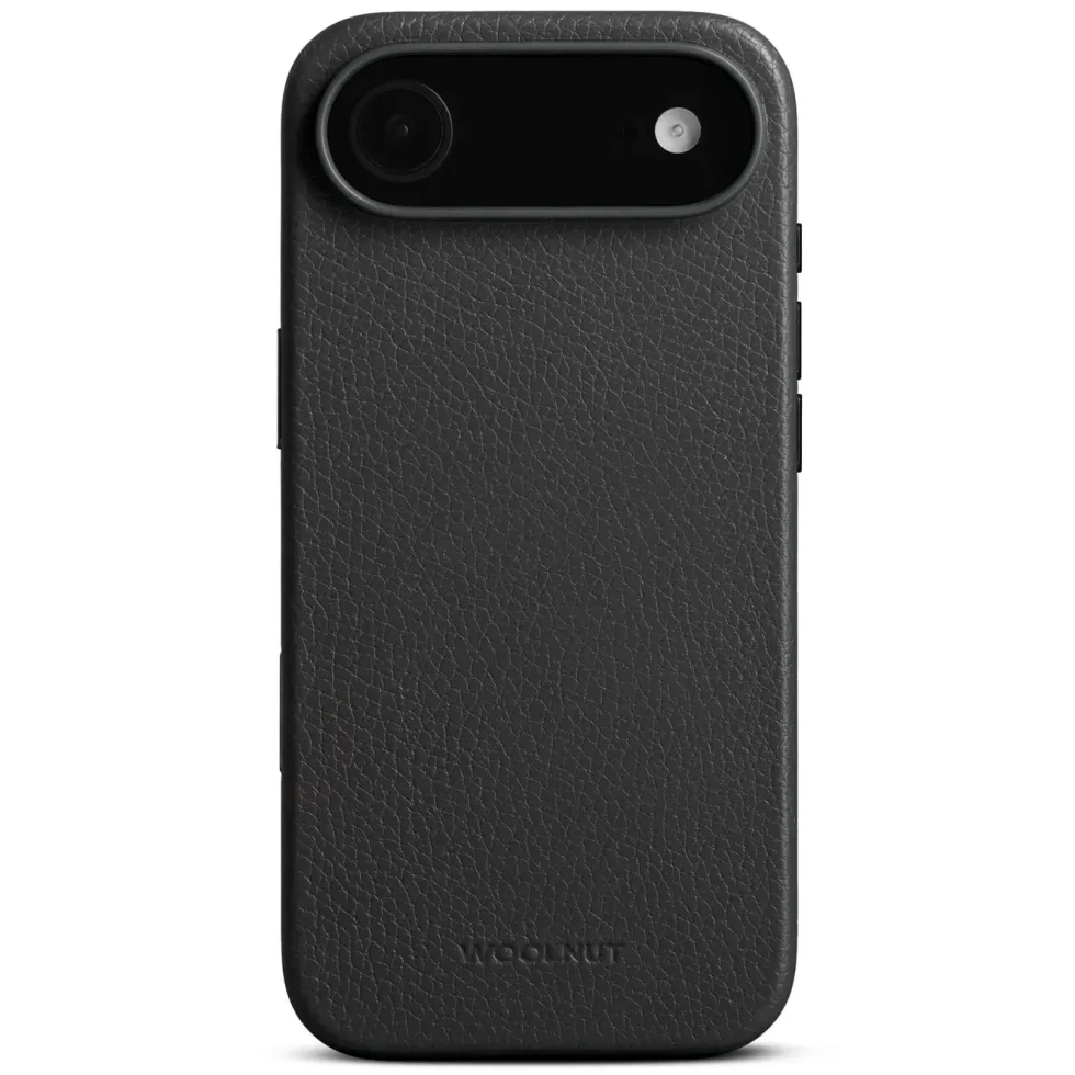WOOLNUT Läderfodral för iPhone Air Svart