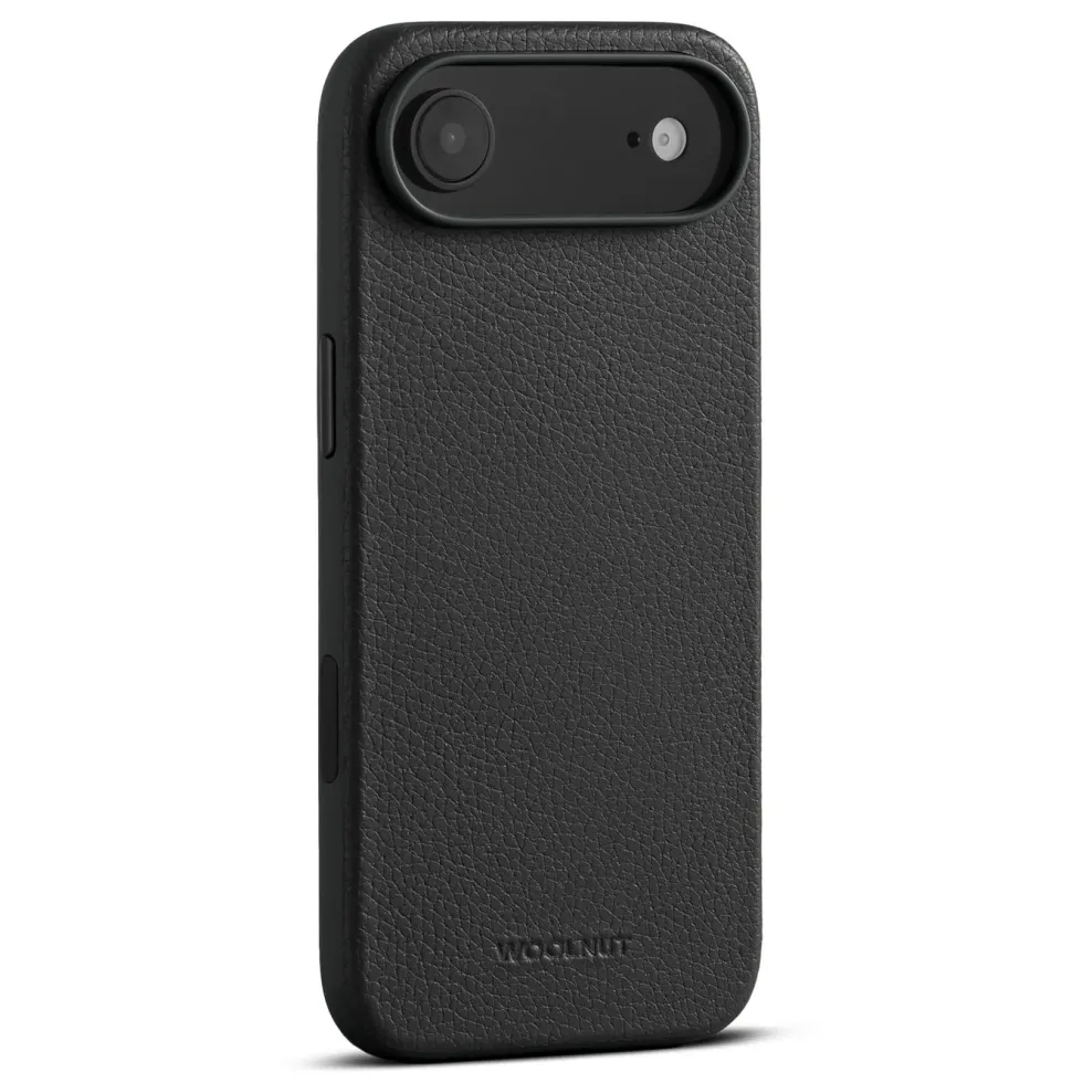 WOOLNUT Läderfodral för iPhone Air Svart