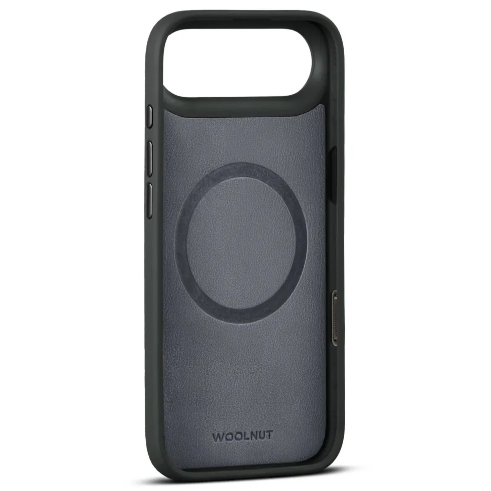 WOOLNUT Läderfodral för iPhone Air Svart