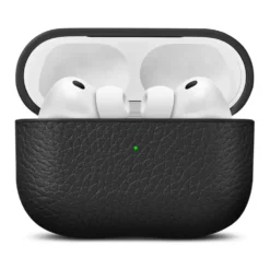 WOOLNUT Skal i läder till AirPods Pro 3-laddfodral Svart