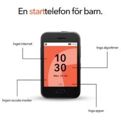 Xplora One - barnmobil utan internet och sociala medier Svart