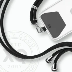 Xqisit Phone Strap Universal mobilrem för mobilskal Svart