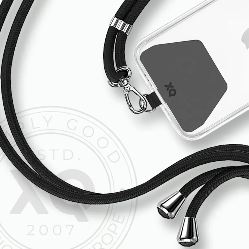 Xqisit Phone Strap Universal mobilrem för mobilskal Svart