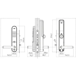 Yale Doorman L3S Flex Borstat stål